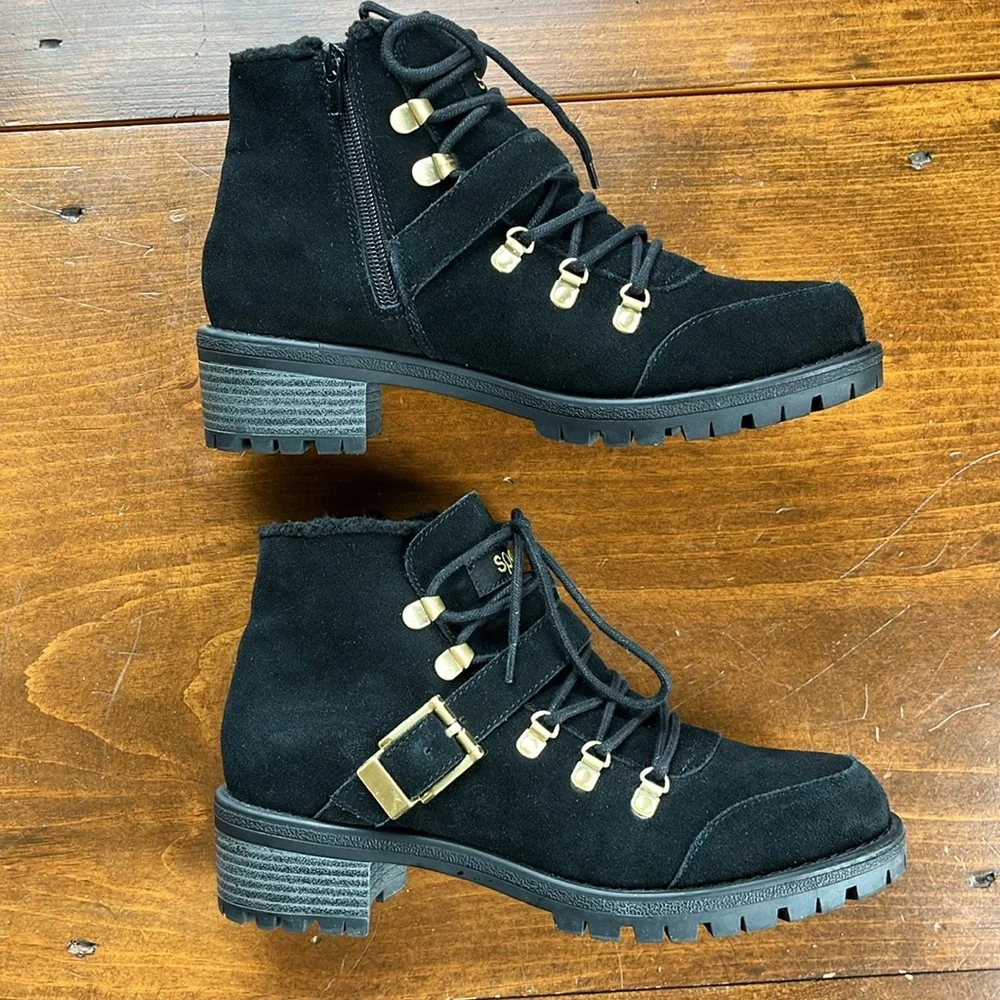 Sporto Black Suede Katie Boots Sz 9.5